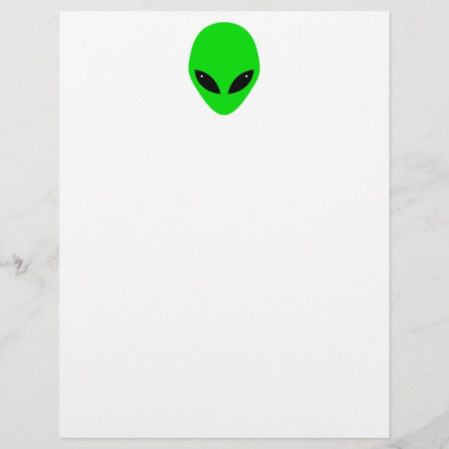 Papier Tête Alien verte (Devant)