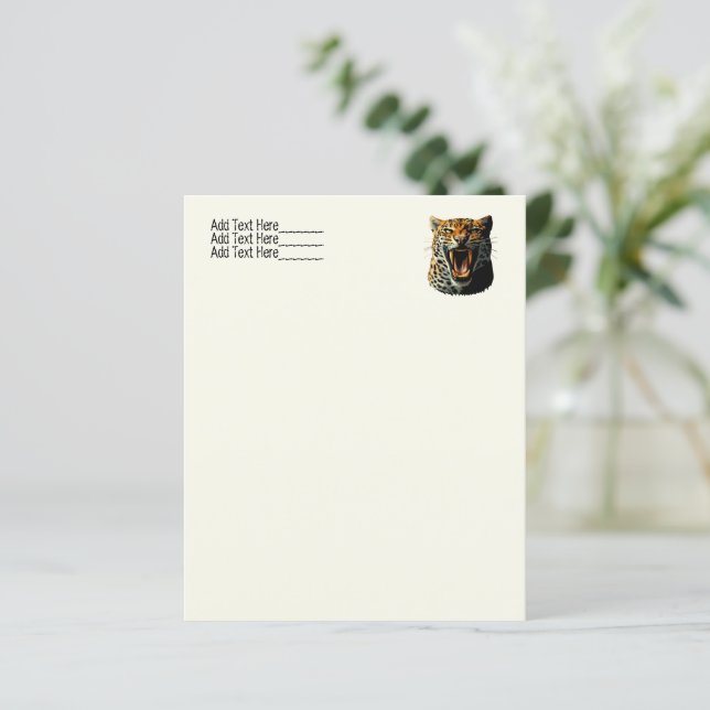 Papier Tête d'attaque du léopard (Debout devant)