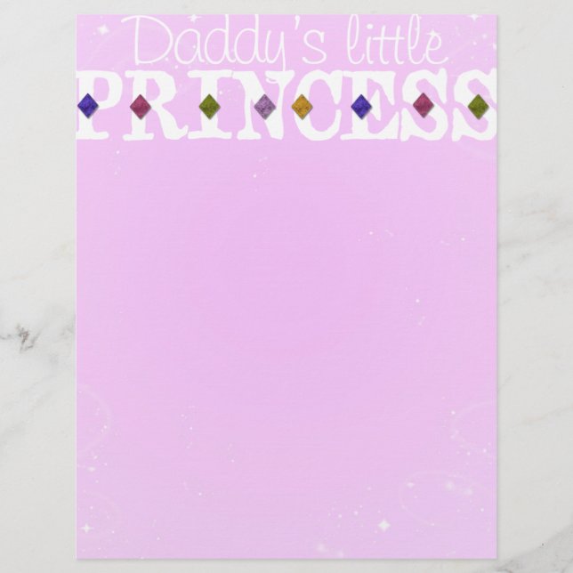 Papier Tête de lettre de la petite princesse de papa (Devant)