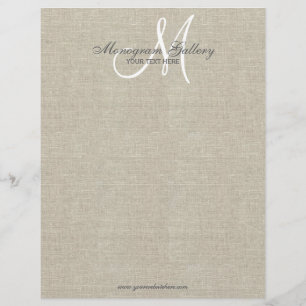 Papier Tête de lettre de logo d'entreprise en lin beige