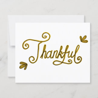 Papier Thankful gold lettering