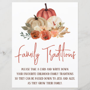 Papier Thanksgiving Famille Traditions Jeu, Baby shower