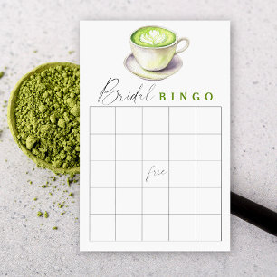 Papier Thé Matcha Bride jeu de bingo de douche