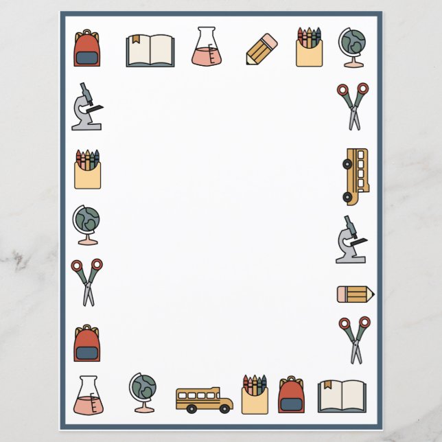 Papier Thème de l'école primaire enseignant Livre d'autob (Devant)