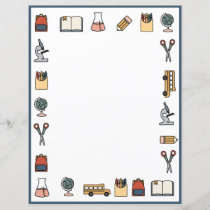 Papier Thème de l'école primaire enseignant Livre d'autob