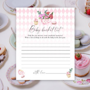 Papier Thème de thé floral - Jeu de liste de choses à fai
