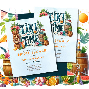 Papier TIKI FÊTE DES MARIÉES Tropical Luau Hawaiian Party