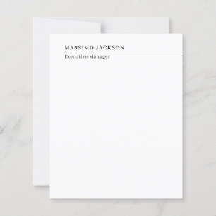 Papier Titre de nom minimaliste moderne professionnel sim