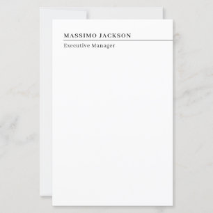 Papier Titre de nom minimaliste moderne professionnel sim