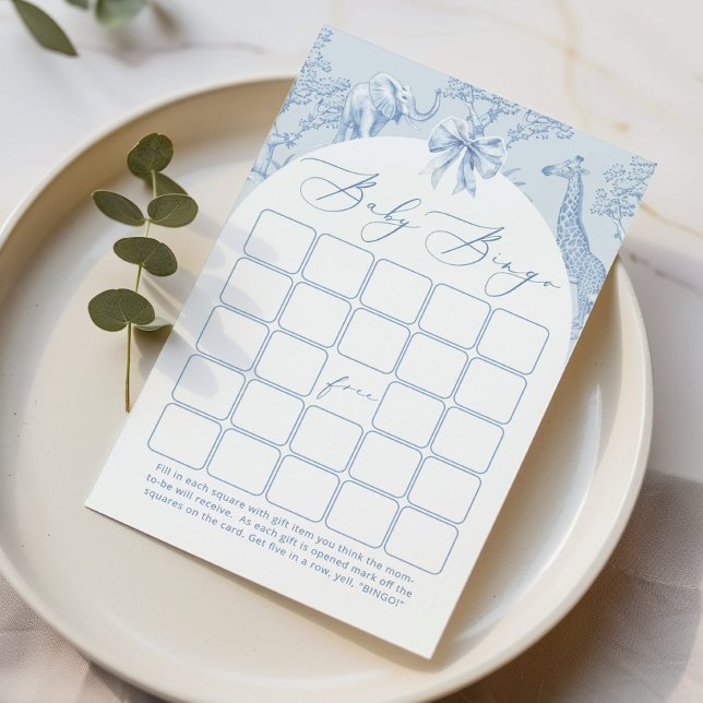 Papier Toile de jouy Animaux Safari Bébé bingo (Créateur téléchargé)