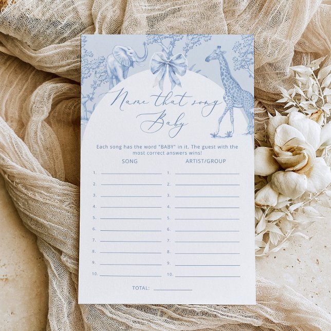 Papier Toile de Jouy Baby shower Nom du jeu (Créateur téléchargé)