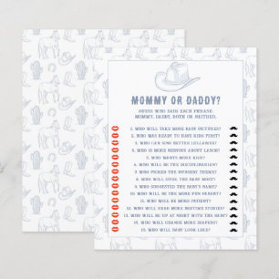 Papier toile de jouy cowboy - baby shower maman ou papa