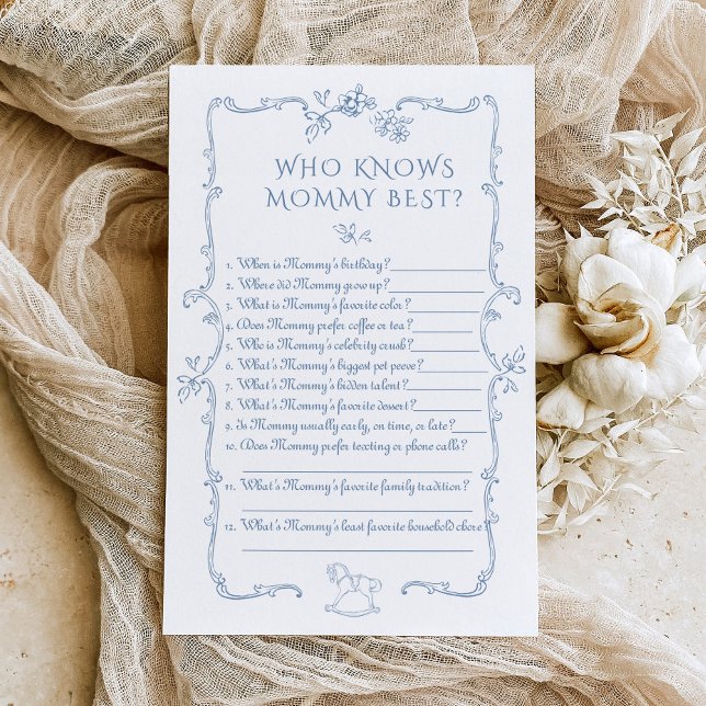 Papier Toile floral Qui connaît maman meilleur jeu de bab (Créateur téléchargé)