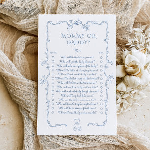 Papier Toile Teddy Bear maman ou Daddy baby shower jeu
