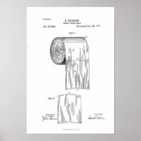 Papier toilette Brevet papier Imprimer Poster blan