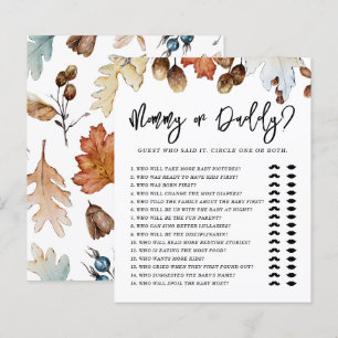 Papier Tomber dans l'amour Automne Baby shower maman ou p