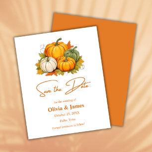 Papier Tomber dans l'amour Mariage Citrouille rustique En