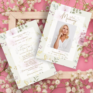 Papier Tons roses Botanique Floral Photo traditionnelle