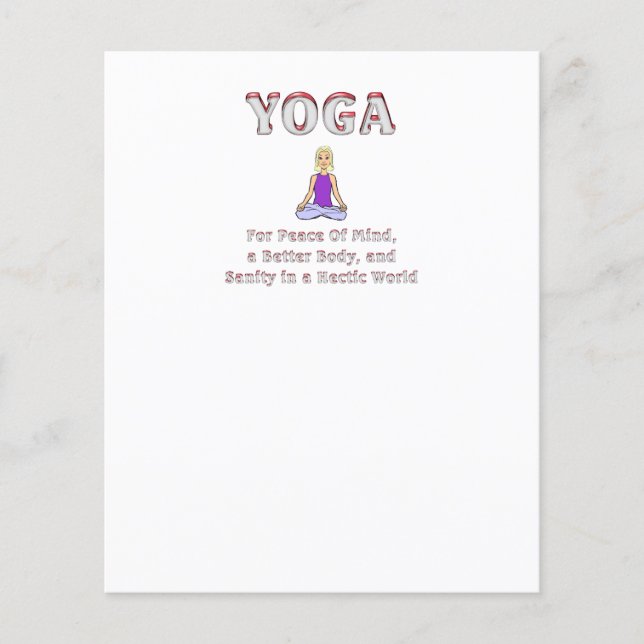 Papier TOP Yoga Slogan (Devant)