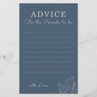 Papier Topaz Blue Fleur sauvage Conseils pour les parents