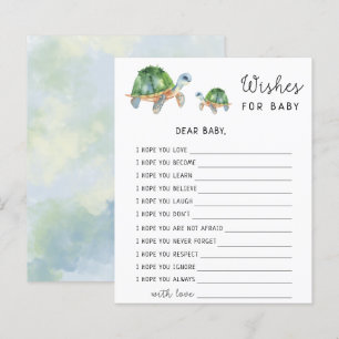 Papier Tortues de mer - Vœux pour bébé