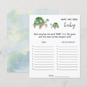 Papier Tortues marines - Nom de cette chanson jeu de baby