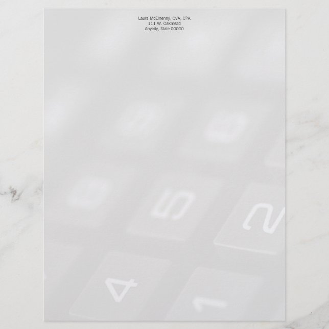 Papier Touches numériques sur la calculatrice s'effacent (Devant)