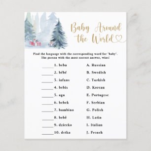 Papier Toujours vert en hiver - Jeu bébé autour du monde