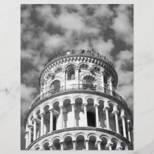 Papier Tour blanche noire de Pise Italie