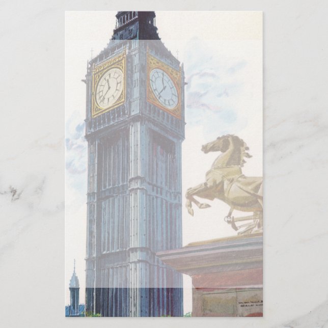 Papier Tour de l'horloge Big Ben au Palais de Westminster (Devant)