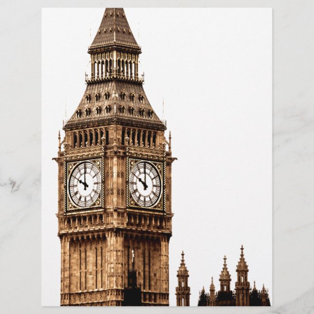 Papier Tour Sepia Big Ben (Devant)