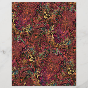 Papier Tourbillon de marbre d'automne 8,5 x 11 pouces pap