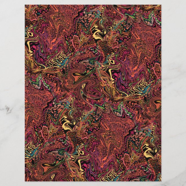 Papier Tourbillon de marbre d'automne 8,5 x 11 pouces pap (Devant)