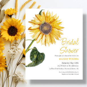 Papier Tournesol   Invitation de douche nuptiale