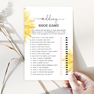 Papier Tournesol minimaliste Le jeu de chaussures mariage