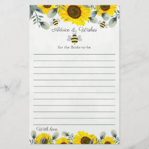 Papier Tournesols et abeilles Fêtes des mariées Conseils