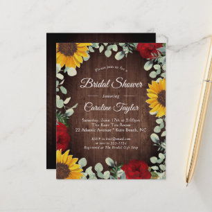 Papier Tournesols rustiques Rose Fête des mariées verte