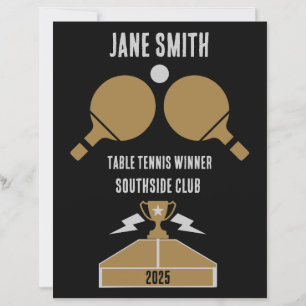 Papier Tournoi de Tennis de Table