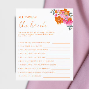 Papier Tous les yeux sur la mariée Fête des mariées flora