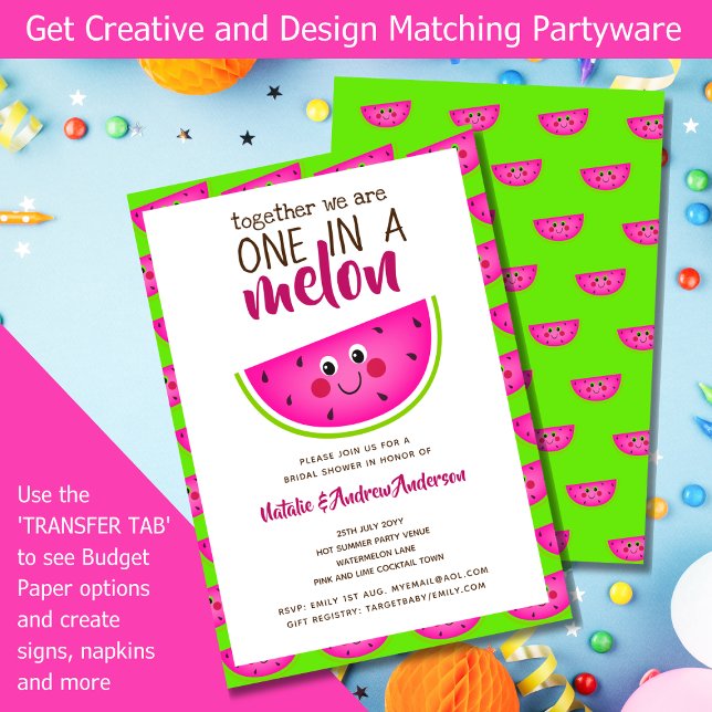 Papier Tout Aimé ! Funny Summer Melon Fête des mariées (Créateur téléchargé)