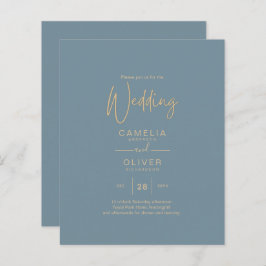 Papier Tout-en-1 Elégant verre de mer Turquoise Mariage o