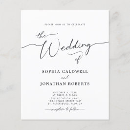 Papier Tout en un budget Faire-part de mariage de calligr