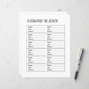 PAPIER TRACTEUR DE MOTS DE PASSE