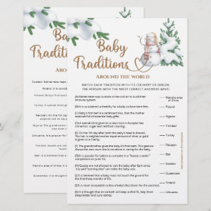 Papier Traditions des bébés Jeu de Baby shower hivernal