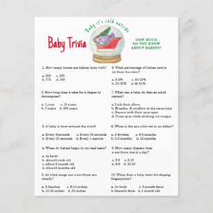 Papier Traîneau du Père Noël - Bébé Quiz Jeu de Baby Sh