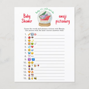 Papier Traîneau du Père Noël - Jeu d'images Emoji Baby Sh