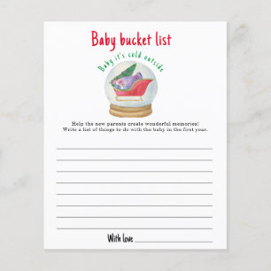 Papier Traîneau du Père Noël - Liste de naissance bébé