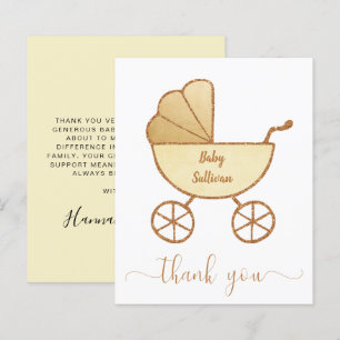 Papier Transport Jaune Merci Budget Baby shower
