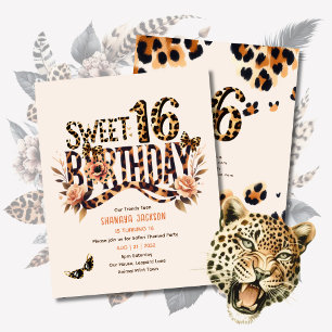 Papier Trendy Sweet 16 Empreinte de léopard Safari