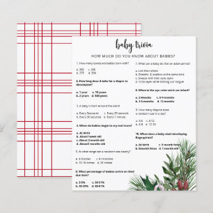 Papier Trivia à feuillage persistant Snow Baby Jeu Baby